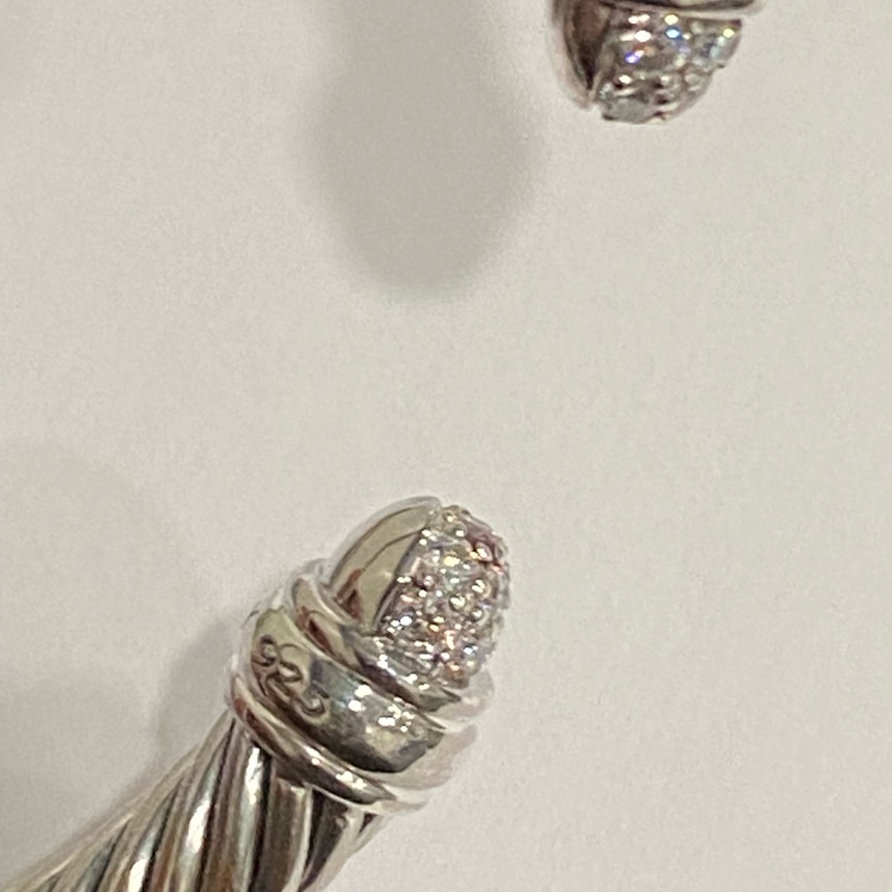 David Yurman Bangke silver sterling and Diamonds - Picture 11 of 16